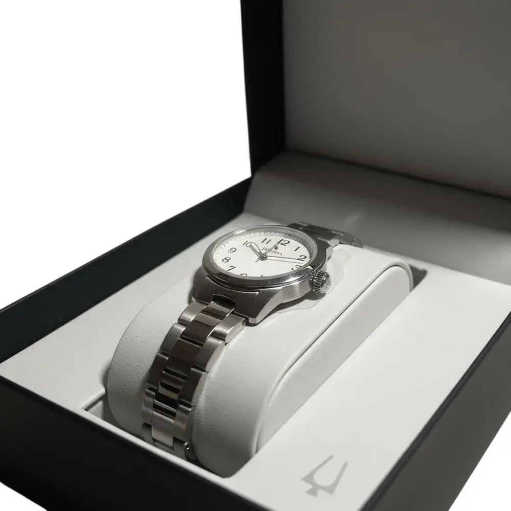 Women’s Bulova Stainless Steel Bracelet Watch NWB 96L167 28 mm
